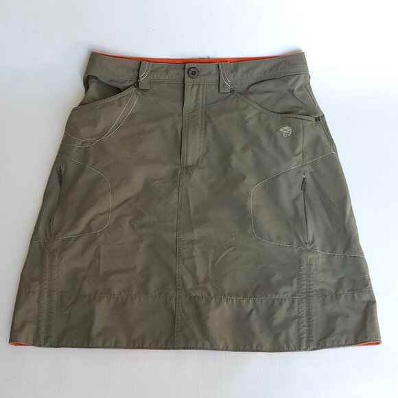 ATTRACTIVE Mountain Hardwear La Strada Skirt Size 6 Straight Khaki Outdoor Hikin - Picture 1 of 6